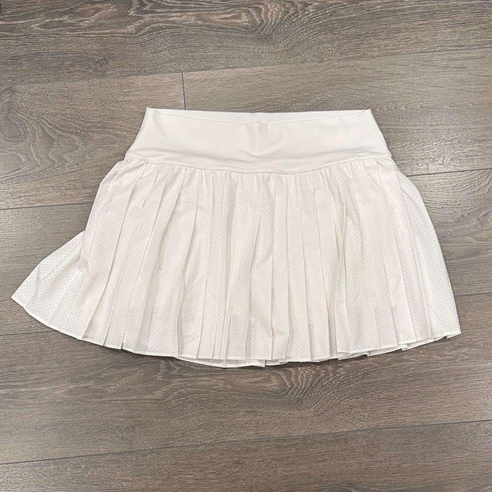 Aerie White Pleated Tennis Skort